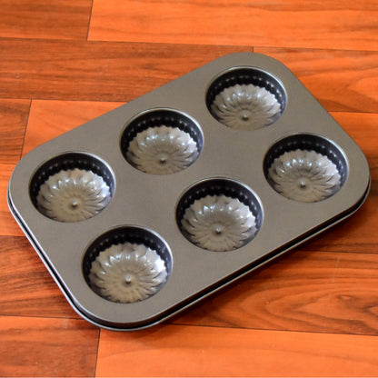 6 Slot Non-stick Cupcake Baking Molds