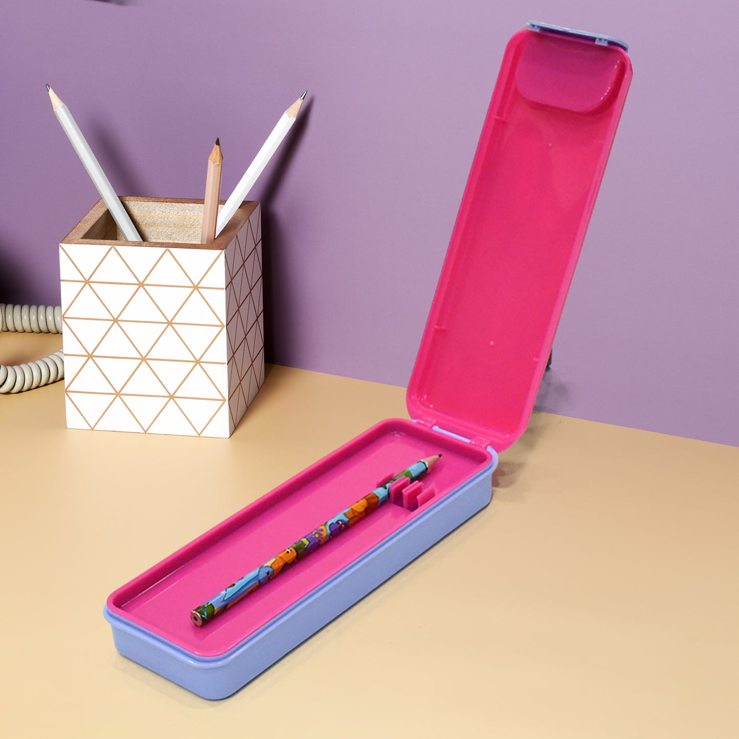 Cartoon Printed Hard Top Pencil Box ( Mix Design)