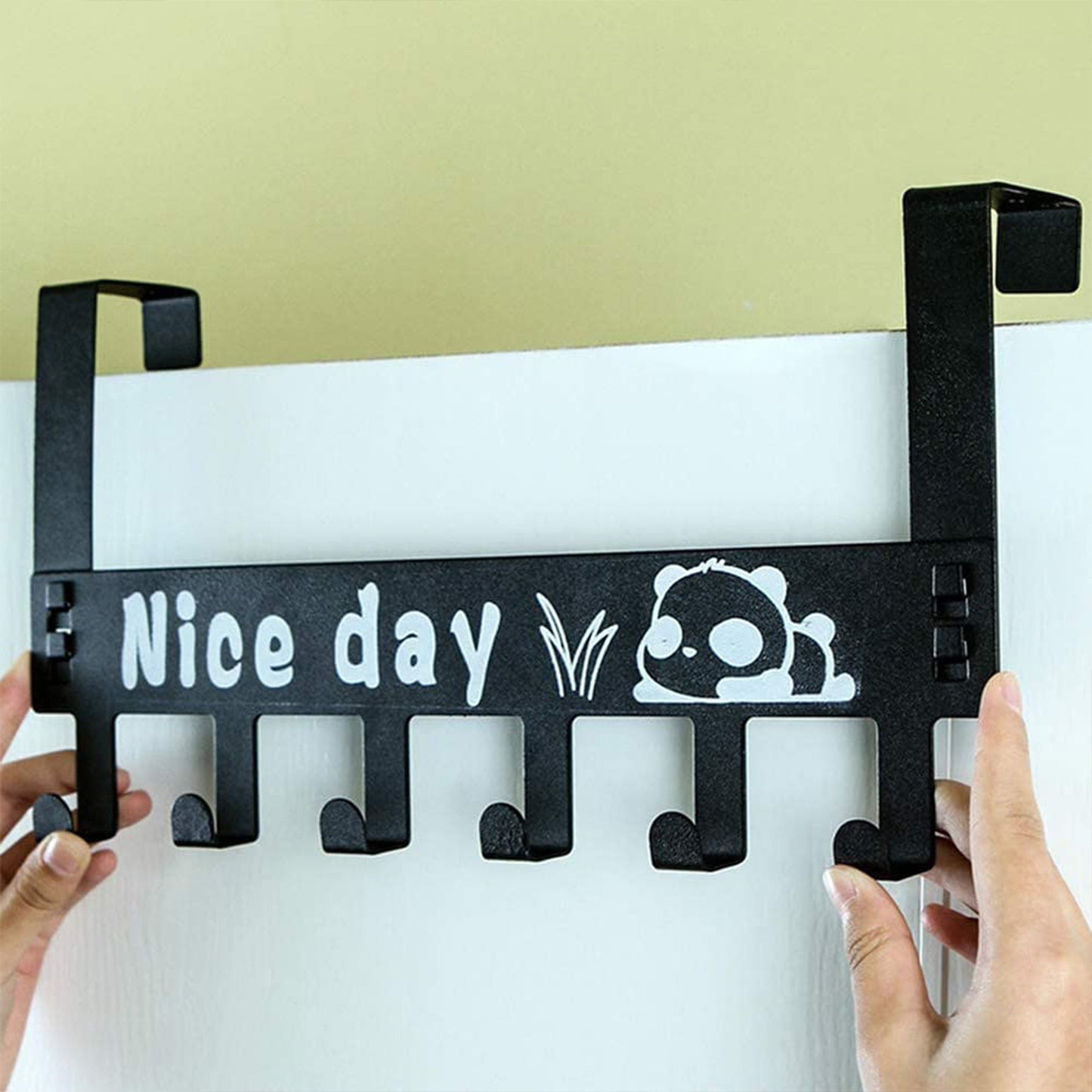 Heavy-duty Carbon Steel Over Door Hook Hanger Rack (1 Pc  6 Hook)