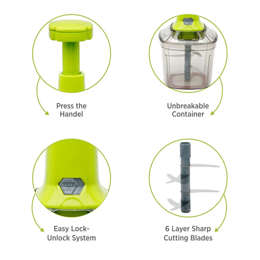 2 in 1 Press Vegetable Choppers For Kitchen (1100 Ml)