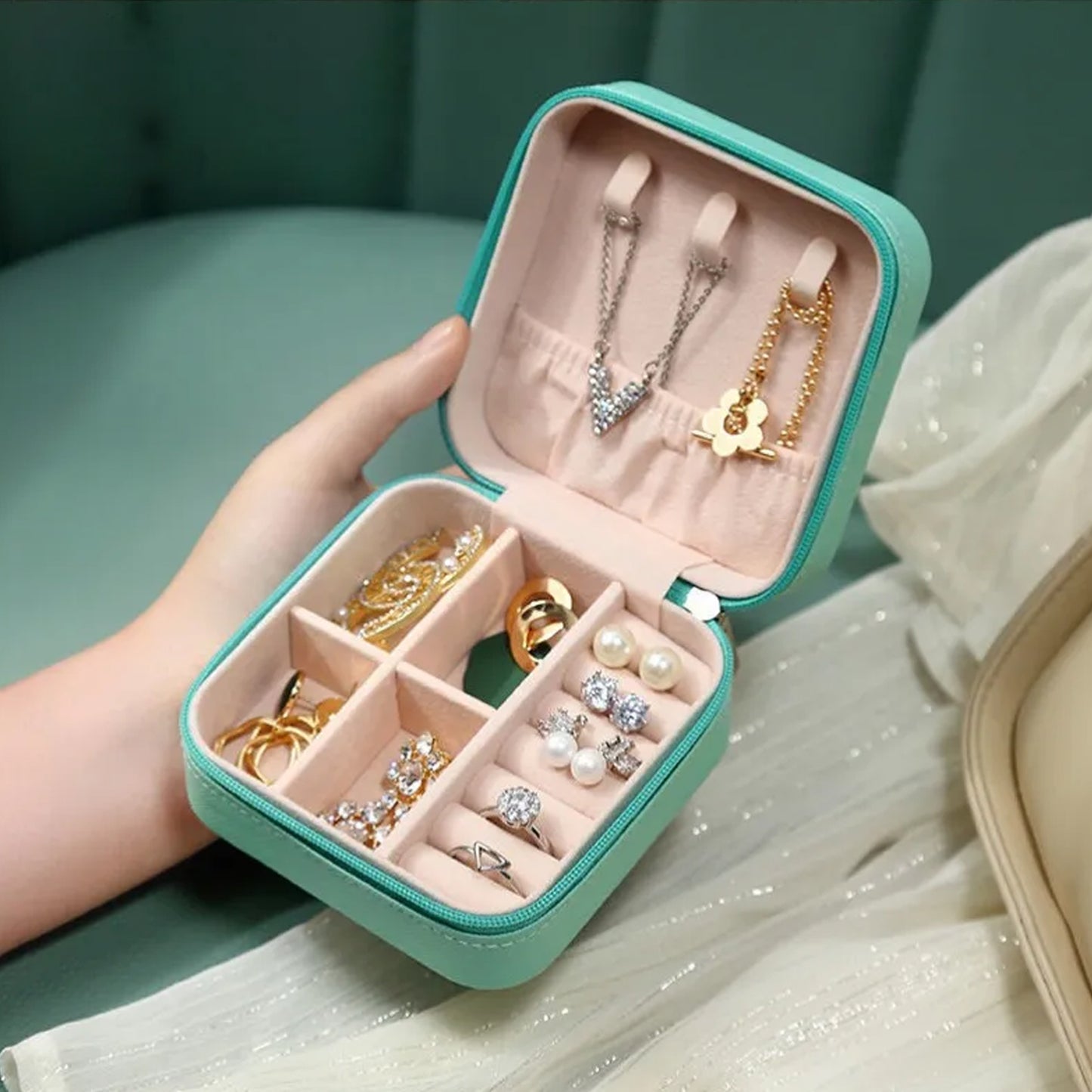 Mini Portable Jewellery Box