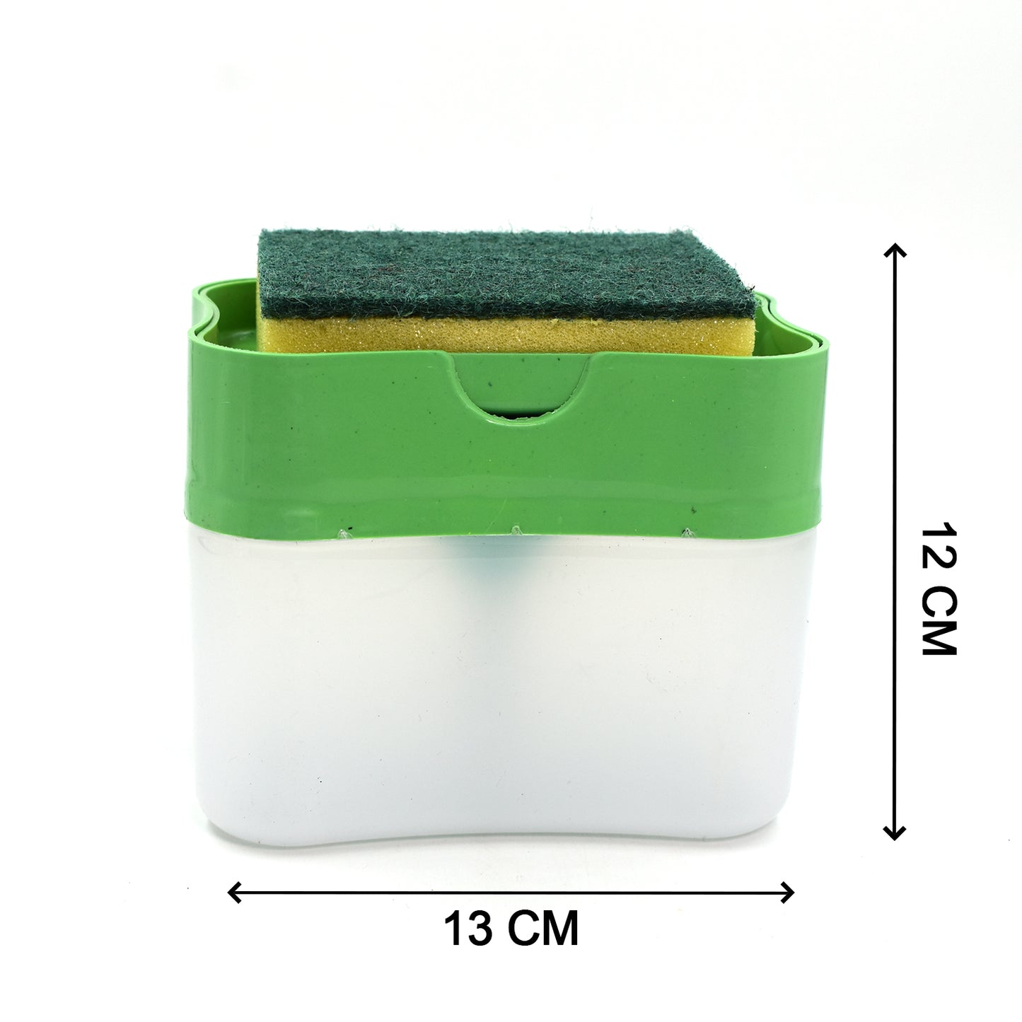 2-in-1 Plastic Soap Pump Dispenser with Sponge Holder
