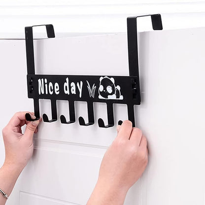 Heavy-duty Carbon Steel Door Hook Hanger (2 Pc, Black)
