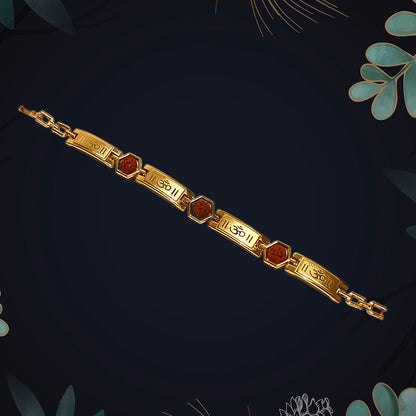 Gold Plated Bracelet Rakhi For Brother  (1 Pc. Mix Design)