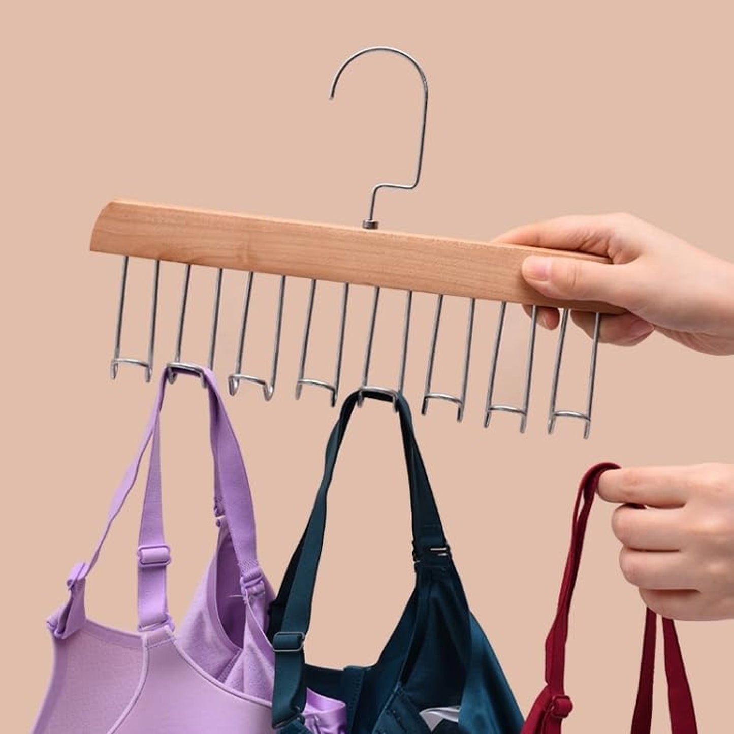 Space Saving Wooden Hangers