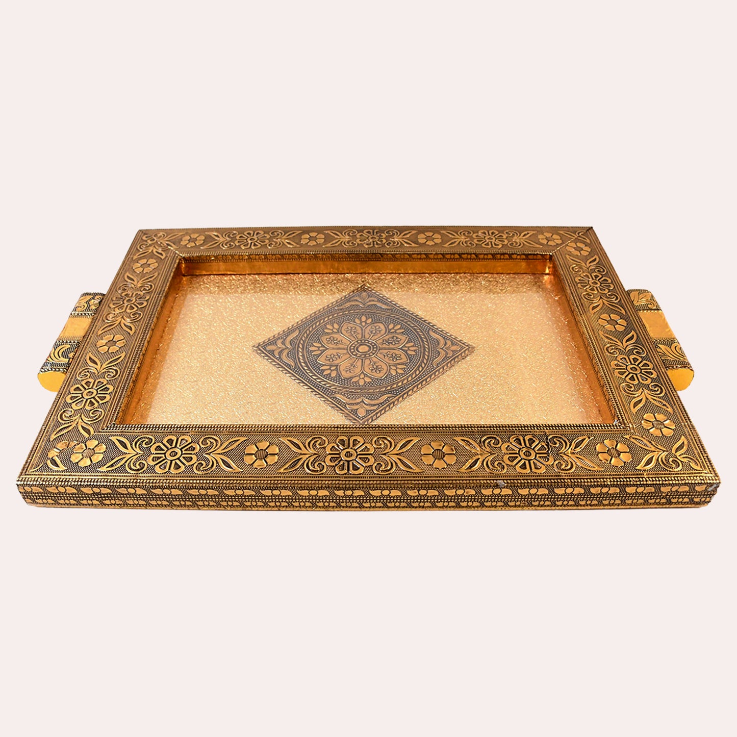 Premium Antique-style Rajwadi Decorative Serving Tray