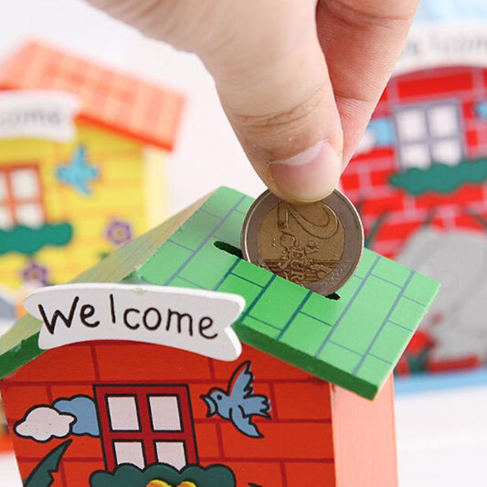 Cartoon Wooden Money Bank