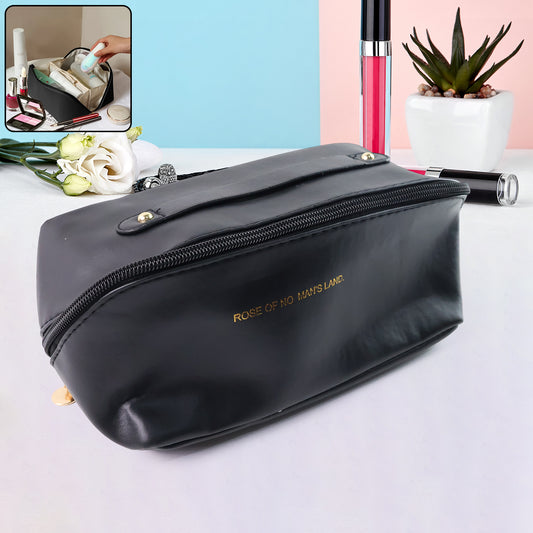 Premium Travel Makeup  Toiletry Organizer (Black)