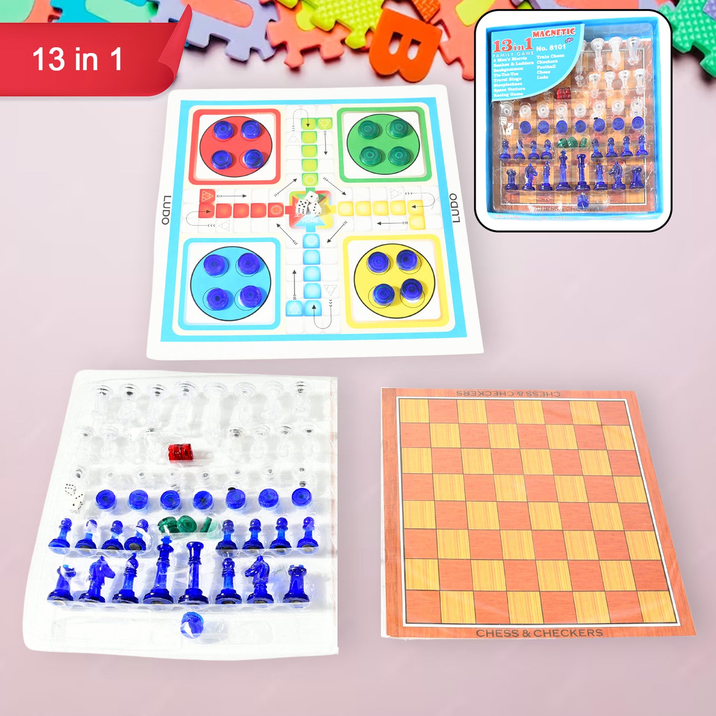 13 in 1 Family Board Game Set