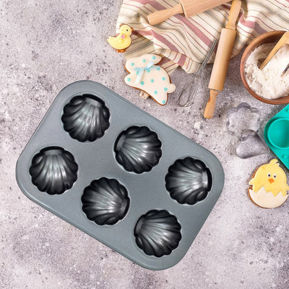 6 Slot Non-stick Cupcake Baking Molds Tray