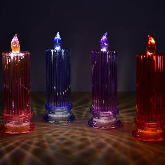 Decoration Crystal Candle Lights (Multicolor Pc -1)