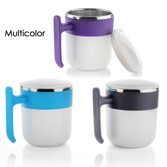 Insulated Double Wall Stainless Steel Mug with Lid