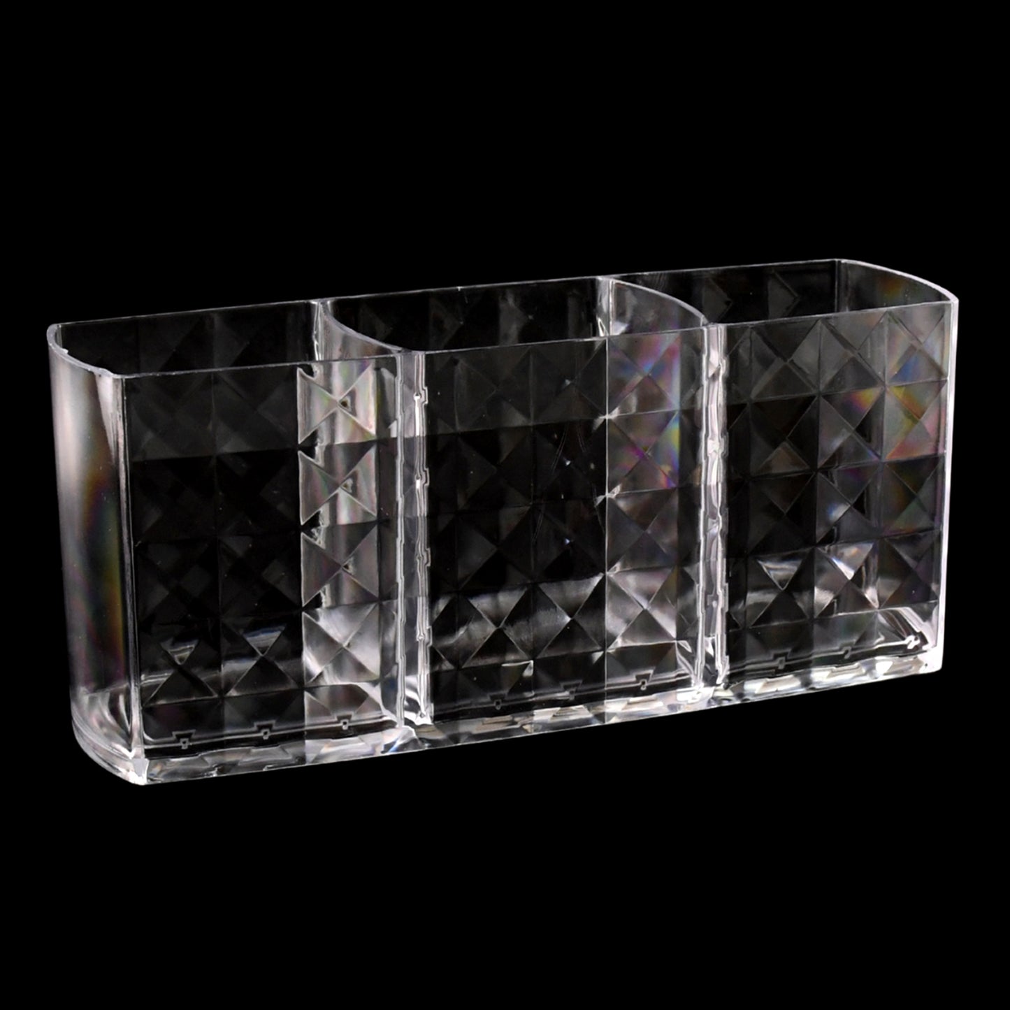 Elegant Crystal-effect 3-compartment Organizer