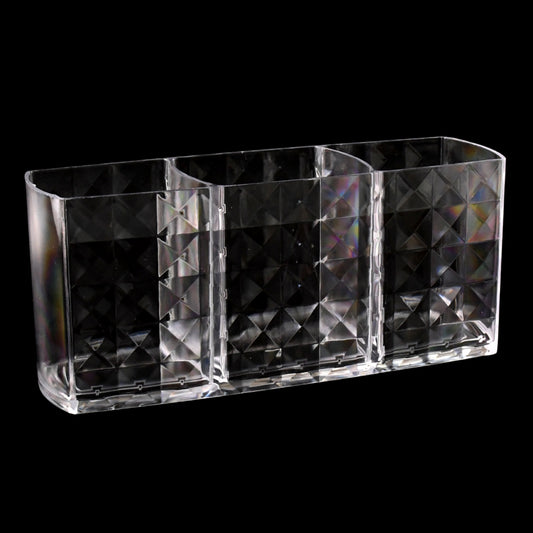 Elegant Crystal-effect 3-compartment Organizer