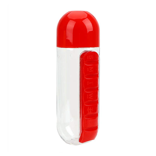 Water Bottle With Built-in Pill Organizer Approx 900ml