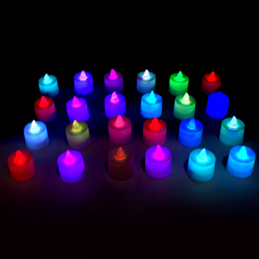 Festival Decorative - LED Tealight Candles  (24pcs) (Multi Color)