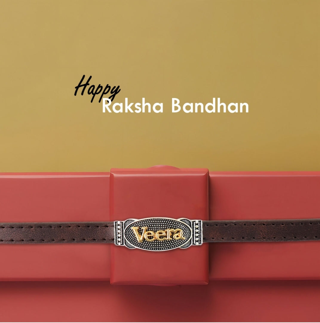 Premium Veera Rakhi with Leather Band