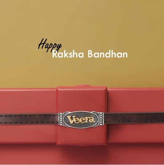 Premium Veera Rakhi with Leather Band