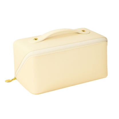 Portable Premium Travel Makeup Organizer (Cream)