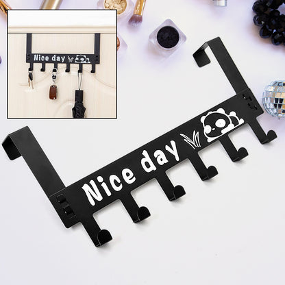 Heavy-duty Carbon Steel Over Door Hook Hanger Rack (1 Pc  6 Hook)