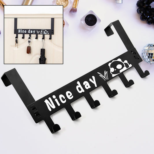 Heavy-duty Carbon Steel Over Door Hook Hanger Rack (1 Pc  6 Hook)