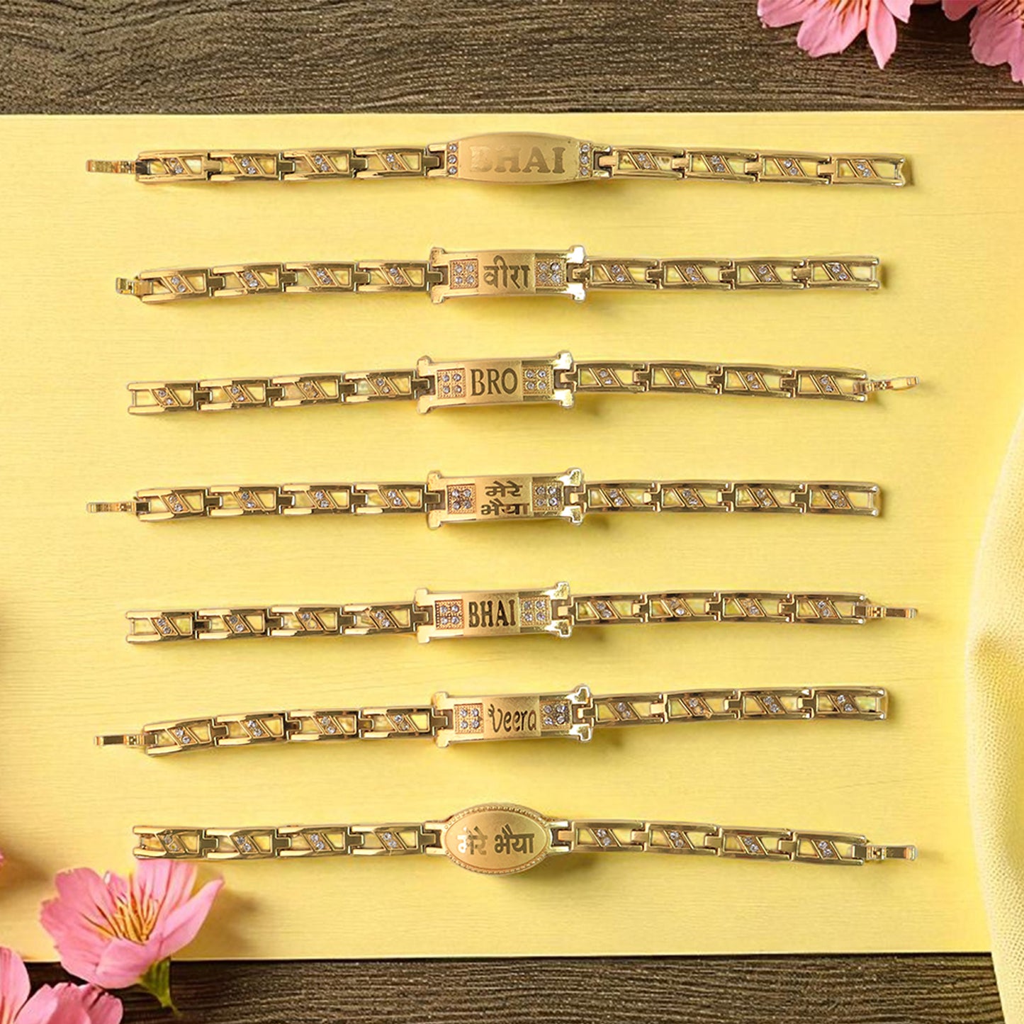 Metal Rakhi Bracelet For Brother (Mix Design 1 Pc)