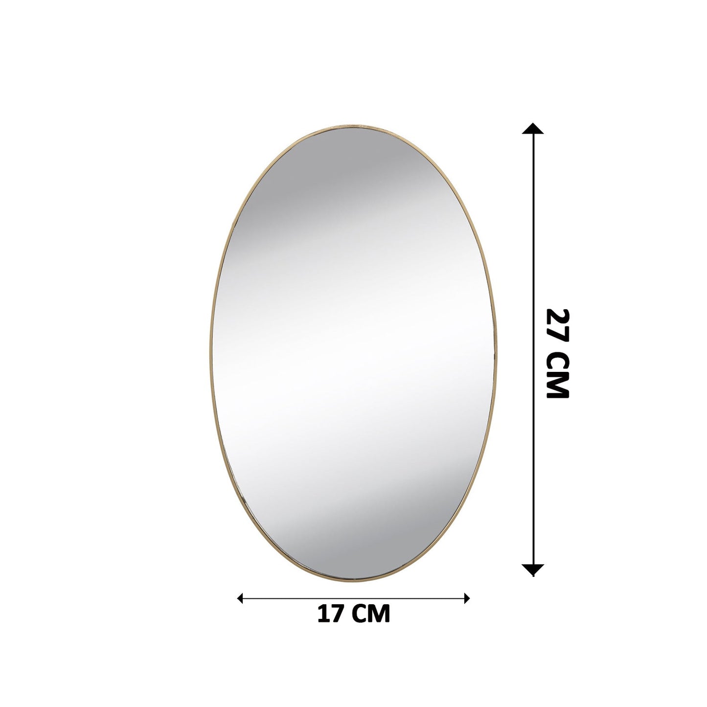 Oval Shape 3D Mirror Sticker