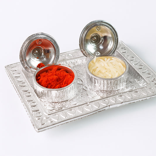 Tray Shape Special Pooja Thali