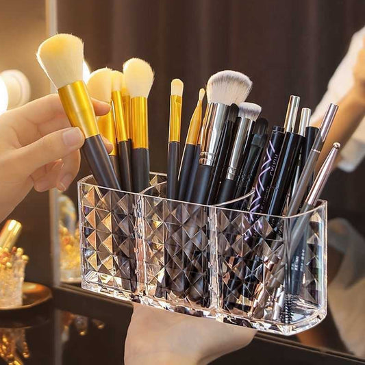 Elegant Crystal-effect 3-compartment Organizer
