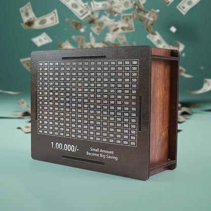 Wooden Money Bank with  4 Sketch Pen