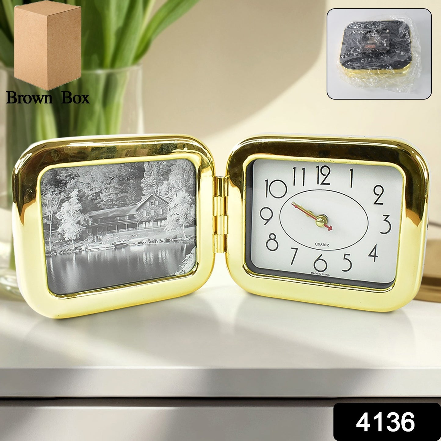 Portable Foldable Desk Clock  Space-saving And Stylish (1 Pc)