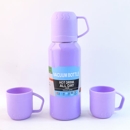 Stainless Steel Purple Vacuum Flask Set