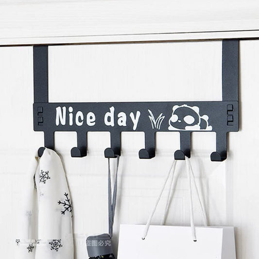 Heavy-duty Carbon Steel Over Door Hook Hanger Rack (1 Pc  6 Hook)