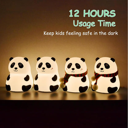 Panda 7-color LED Silicone Touch Lamp (1 Pc)