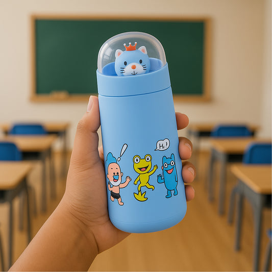 Cartoon Glass Water Bottle 350ml