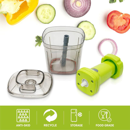 2 in 1 Press Vegetable Choppers For Kitchen (1100 Ml)