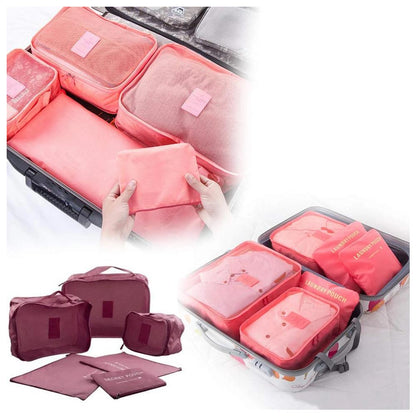 Cloth Organizer Pouch (Multicolour)(6 Pcs)